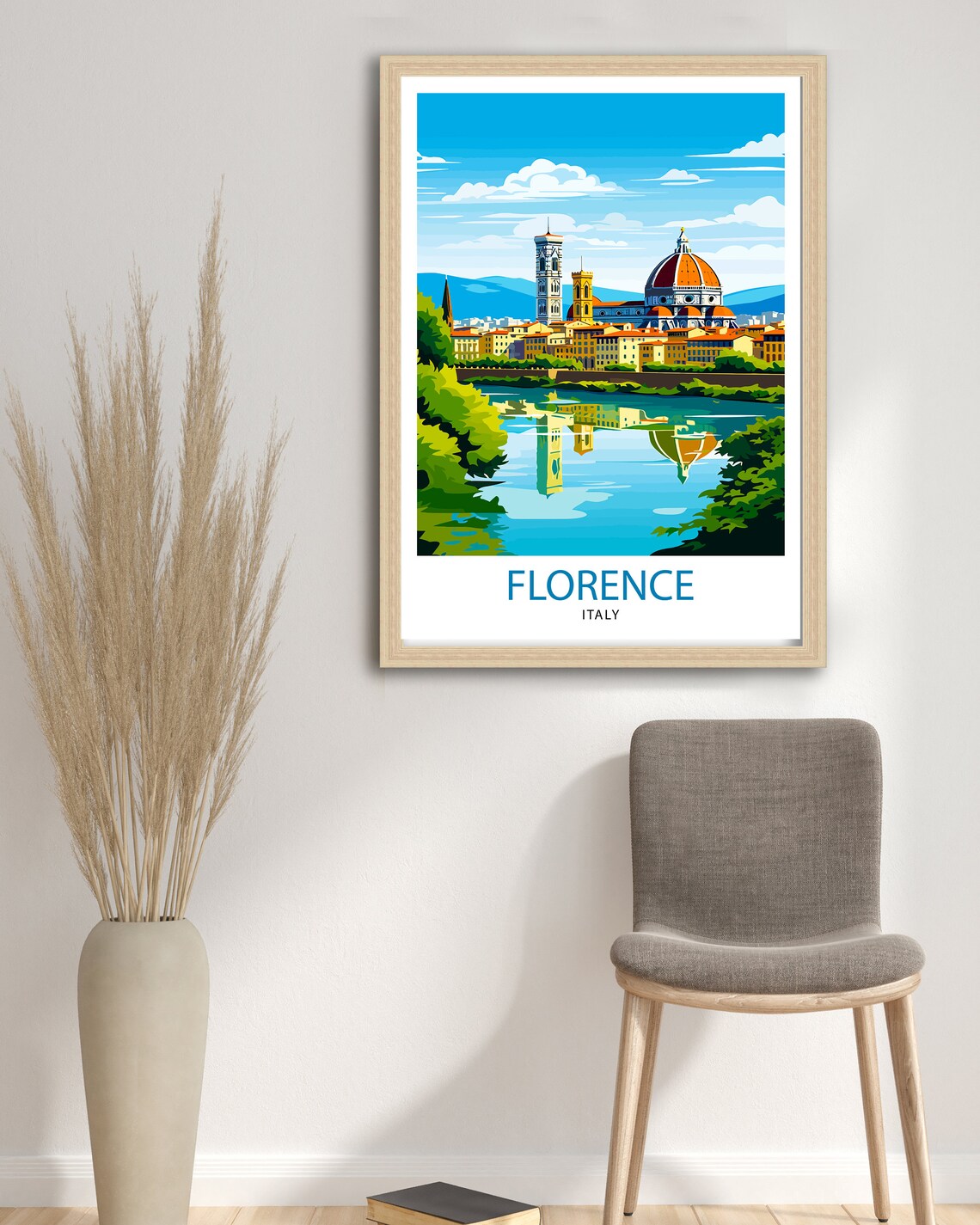 Florence Italy Travel Poster, Home Living Decor - Image 3