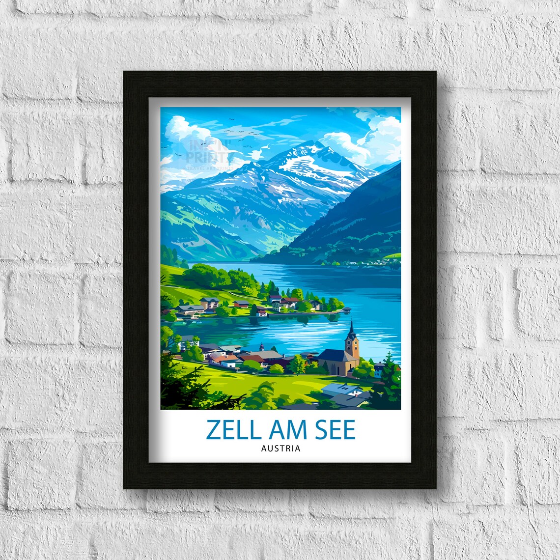 Zell Am See Travel Poster, Austria Place Print - Image 3