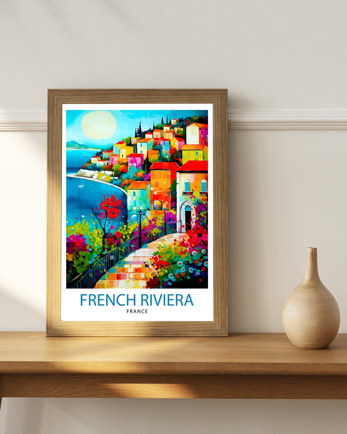 French Riviera Travel Print French Riviera Wall Decor French Riviera Poster France Travel Prints French Riviera Art Print French Riviera - Image 3