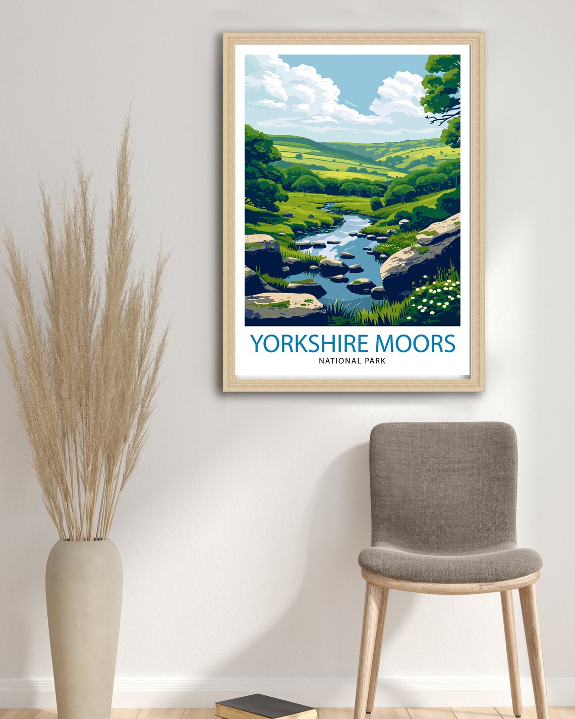 Yorkshire Moors Travel Poster, English Countryside - Image 2