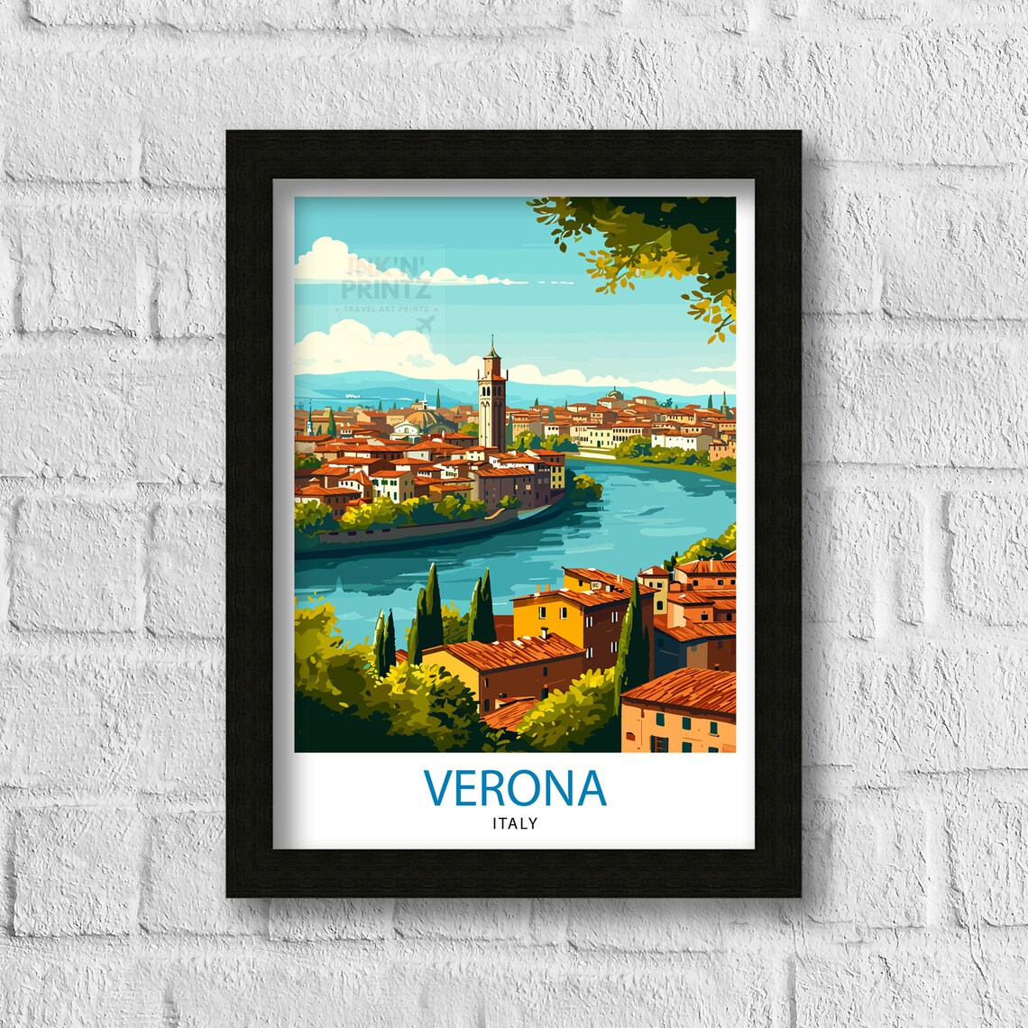 Verona Italy Travel Poster, Home Living Decor - Image 3