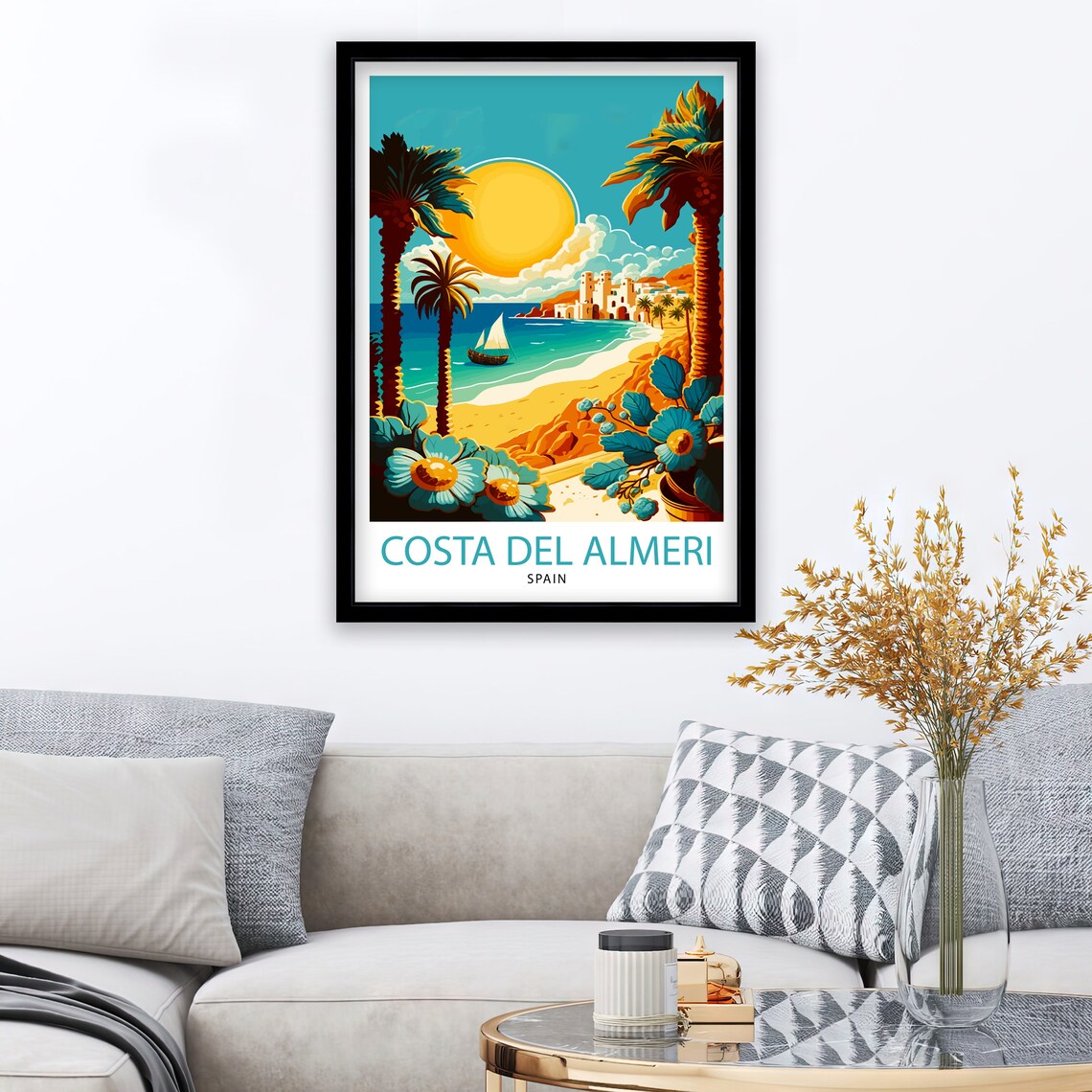 Costa Del Almeria Travel Poster, Spain Coastal Decor - Image 2