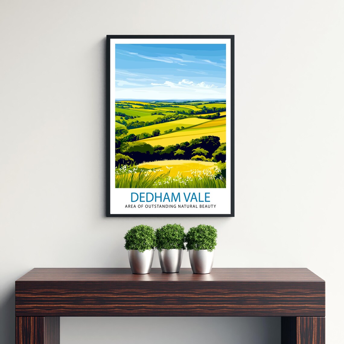 Dedham Vale England Golden Summer Rolling Countryside Hills Poster - Image 3