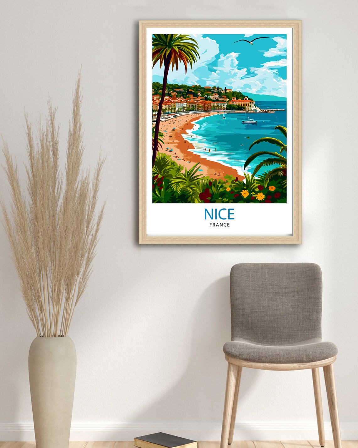 Nice France Travel Poster, French Riviera Home Decor - Image 2