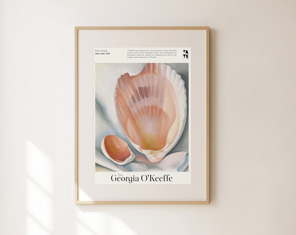 Georgia O'Keeffe Pink Shell 1937 Botanical Seashell Museum Art Print