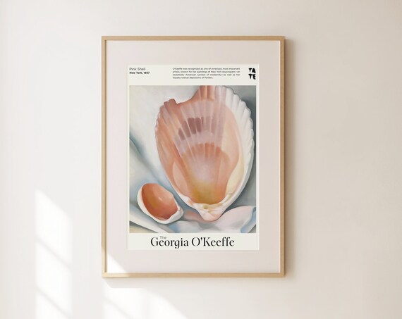 Georgia O'Keeffe Pink Shell 1937 Botanical Seashell Museum Art Print