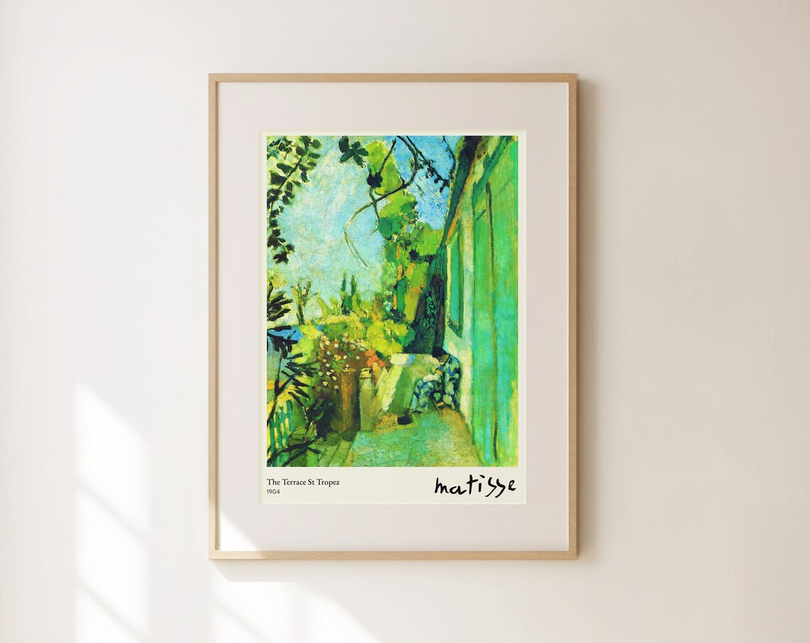 Henri Matisse The Terrace St Tropez 1904 Green Fauve Garden Art Poster - Image 4