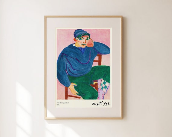 Henri Matisse Print The Young Sailor Print Matisse Art Prints Pink Pastel Wall Art Abstract Wall Art Large Wall Art For Living Room