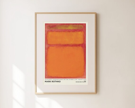 Mark Rothko Print Red Orange Yellow Abstract Wall Art Large Abstract Wall Art Abstract Wall Art For Living Room Red Wall Art Art Print