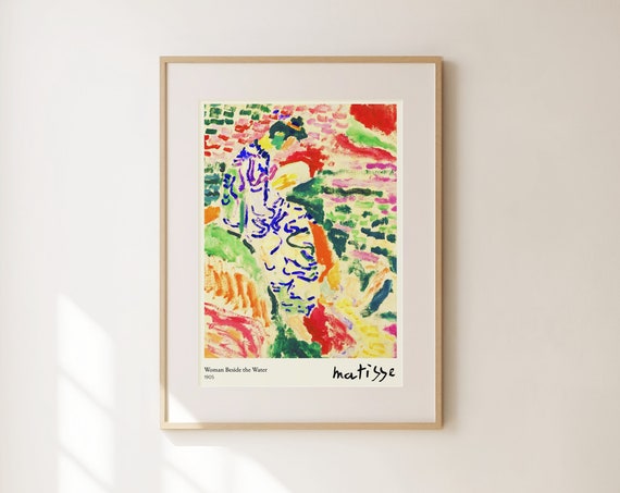 Henri Matisse Print Woman Beside The Water Print Matisse Art Prints Red Abstract Wall Art Flower Wall Ar Large Wall Art For Living Room