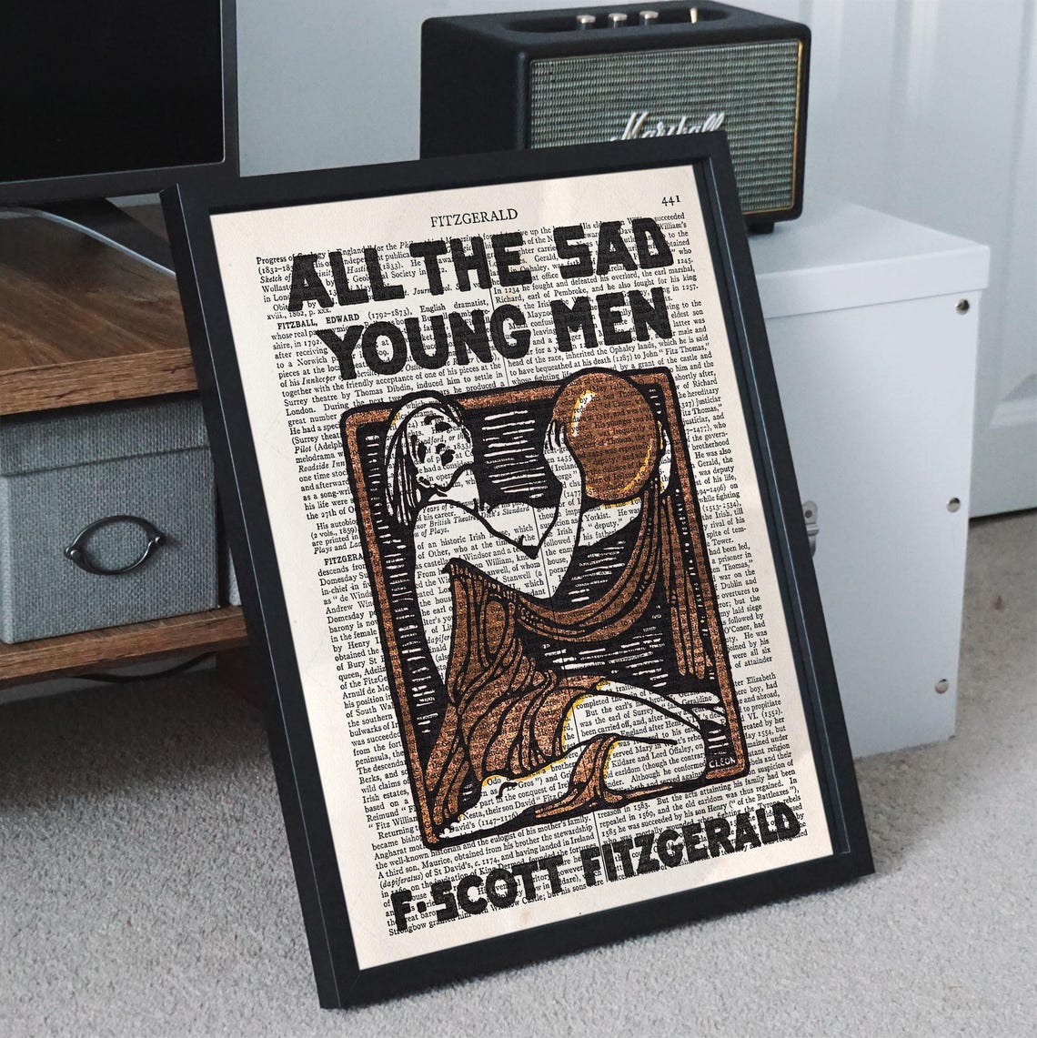 F Scott Fitzgerald All The Sad Young Men Mermaid Book Page Art Print - Image 3
