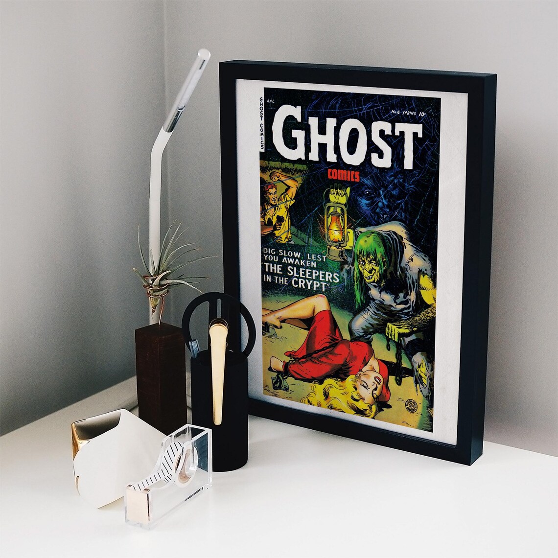 Ghost Comics No 6 Cover Spring Horror Comic Sleepers In The Crypt Poster - Image 2