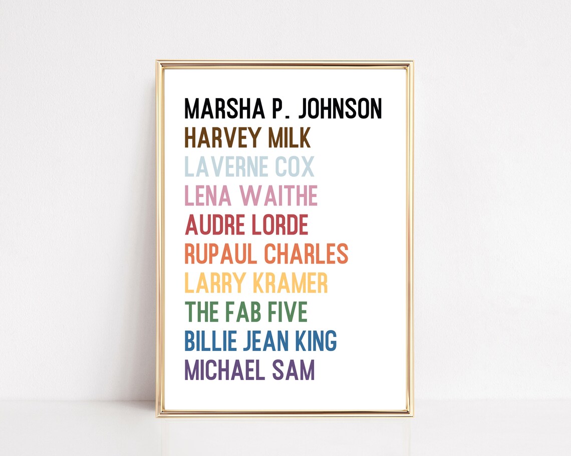LGBTQ Activists Art Print, Pride Home Decor - Image 2