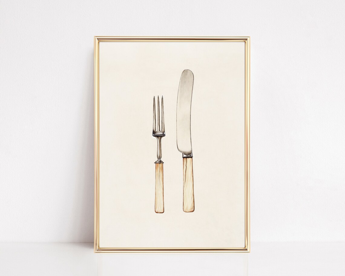 Farmhouse Kitchen Vintage Utensils Art Print - Image 2