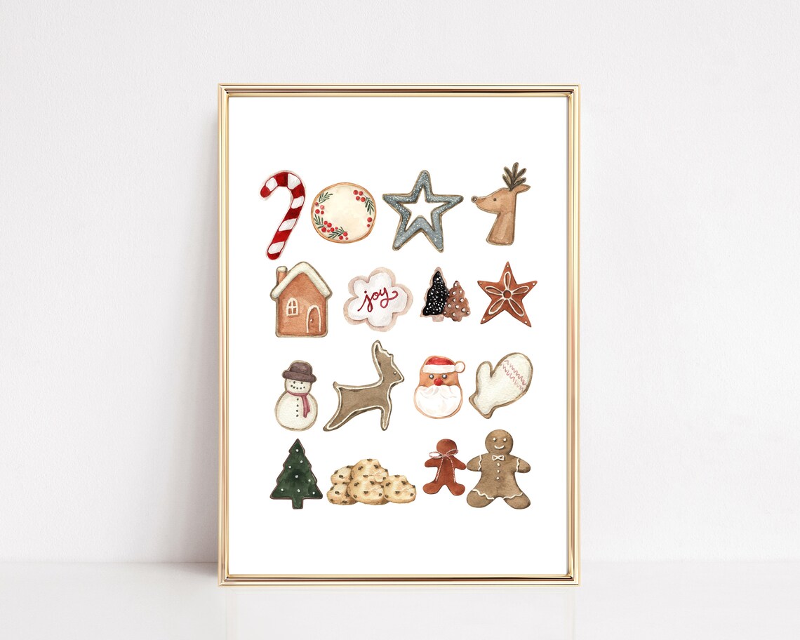 Classic Christmas Decor Christmas Cookies Art Print - Image 2