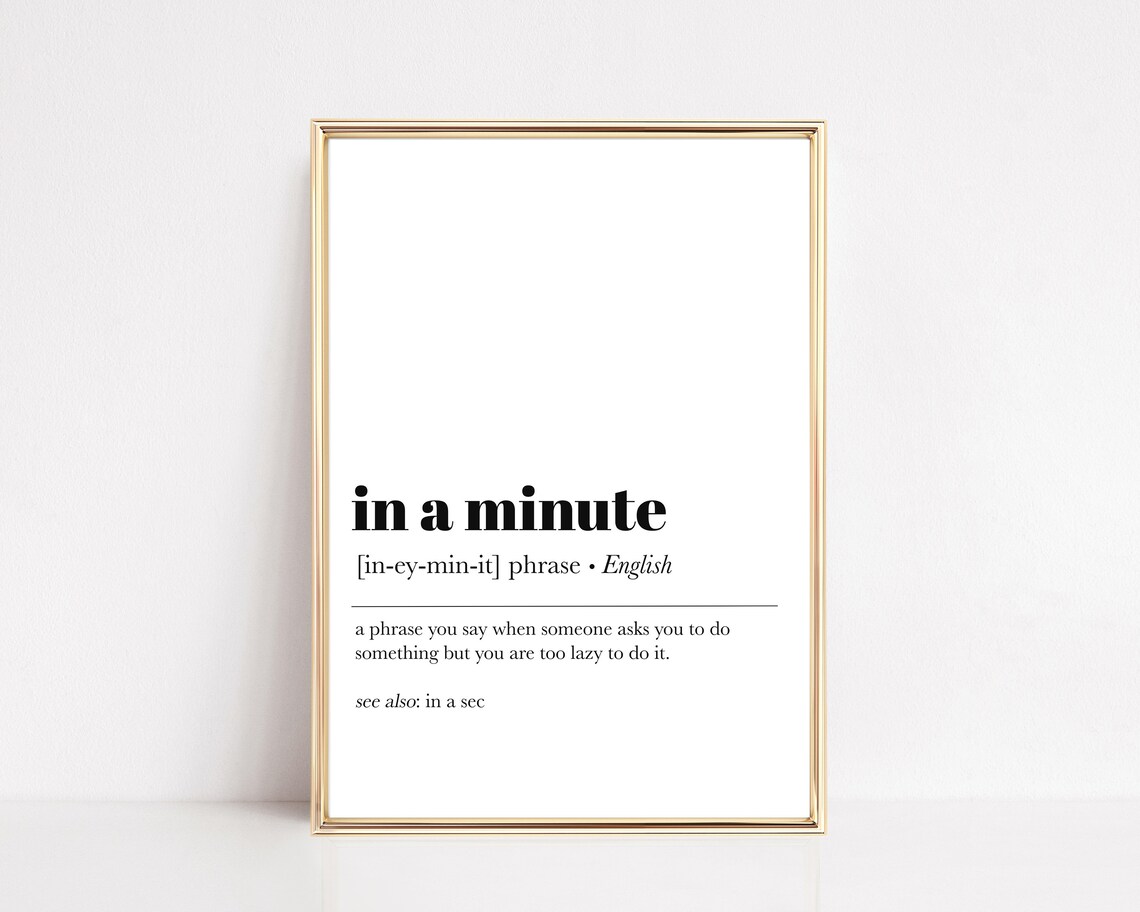 Funny Teen In A Minute Definition Art Print