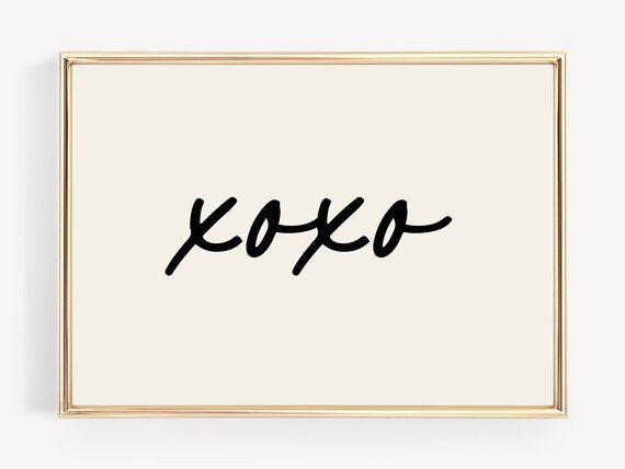 Cute Valentines Decor Xoxo Print Valentines Day Wall Art Aesthetic Wall Art Trendy Apartment Decor Wall Art