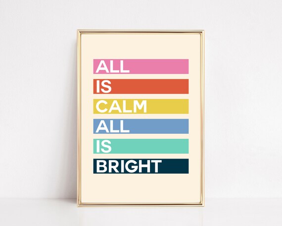 Colorful Christmas Decor Wall Art Print