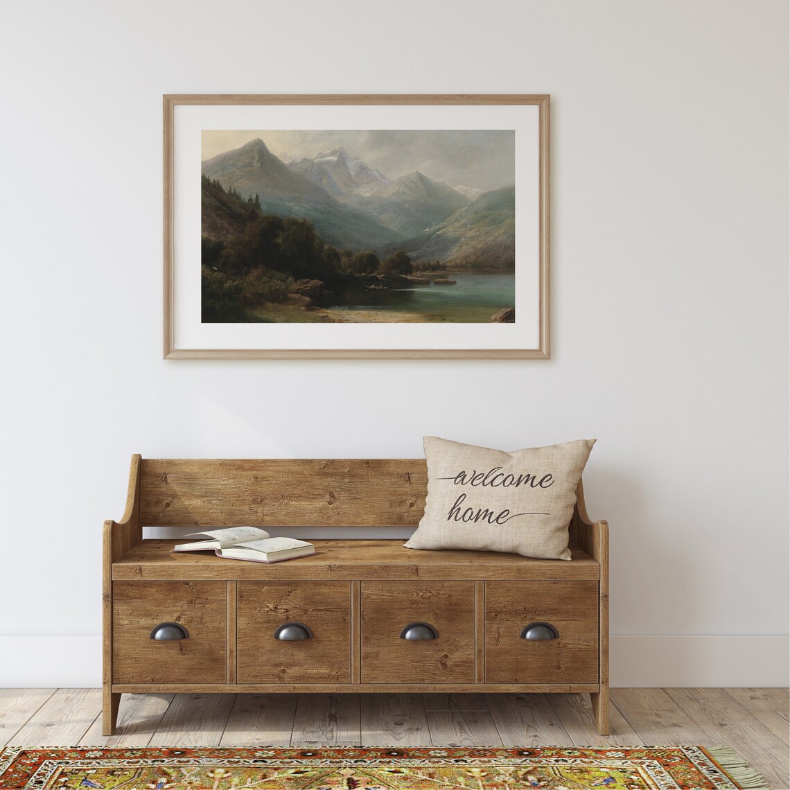 Rustic Mountain Landscape, Vintage Country Art Print - Image 2