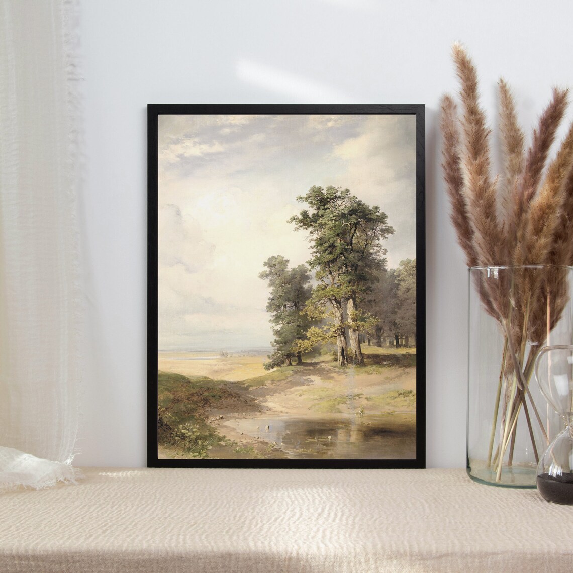 Vintage Summer Landscape Art Print, Farmhouse Decor - Image 2