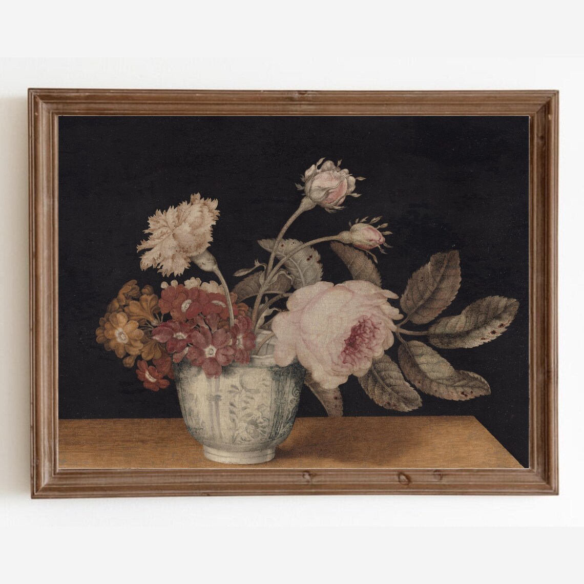 Vintage Floral Bouquet Art Print, Antique Floral