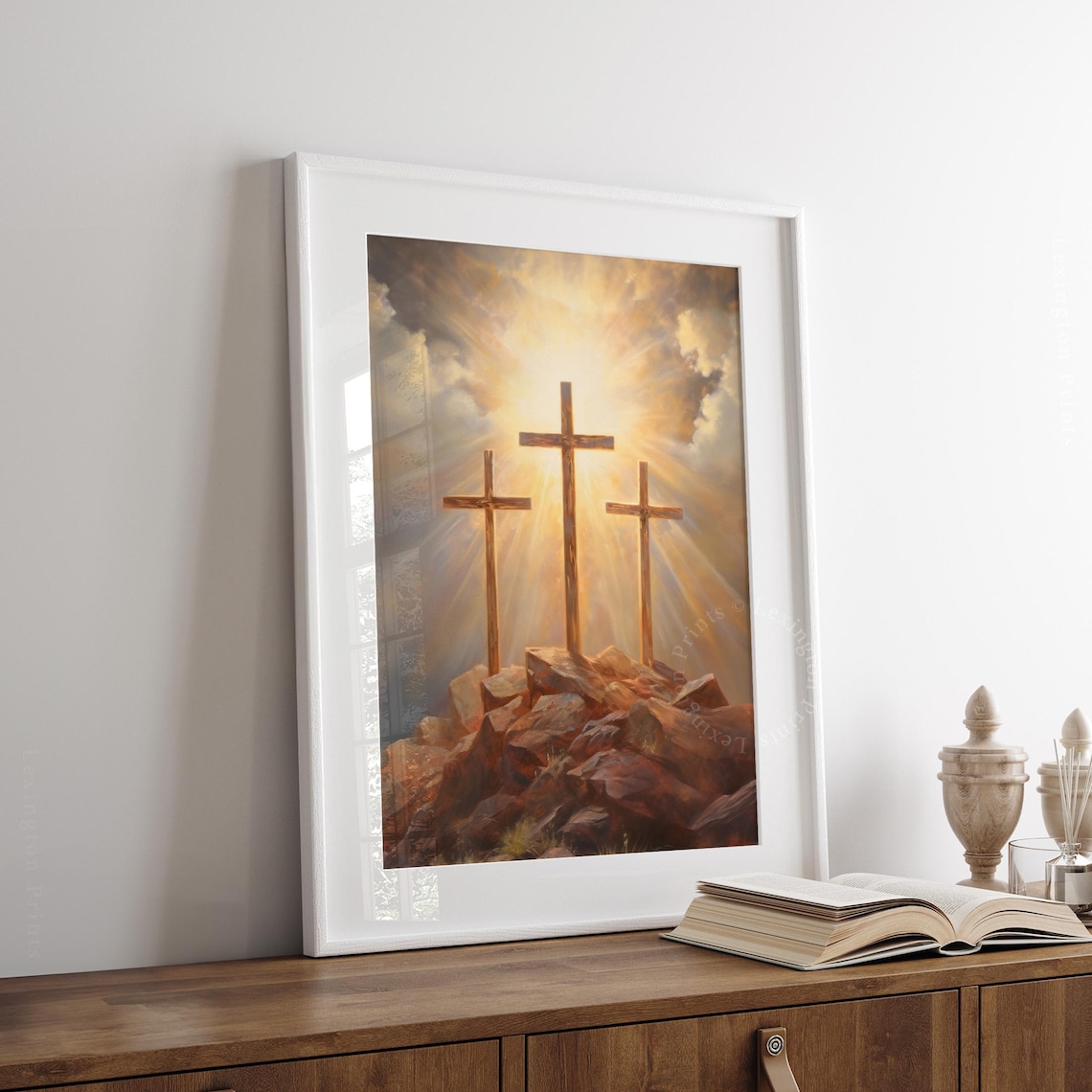 Three Crosses Calvary Hill Sunrise Easter Resurrection Christian Poster - Image 8