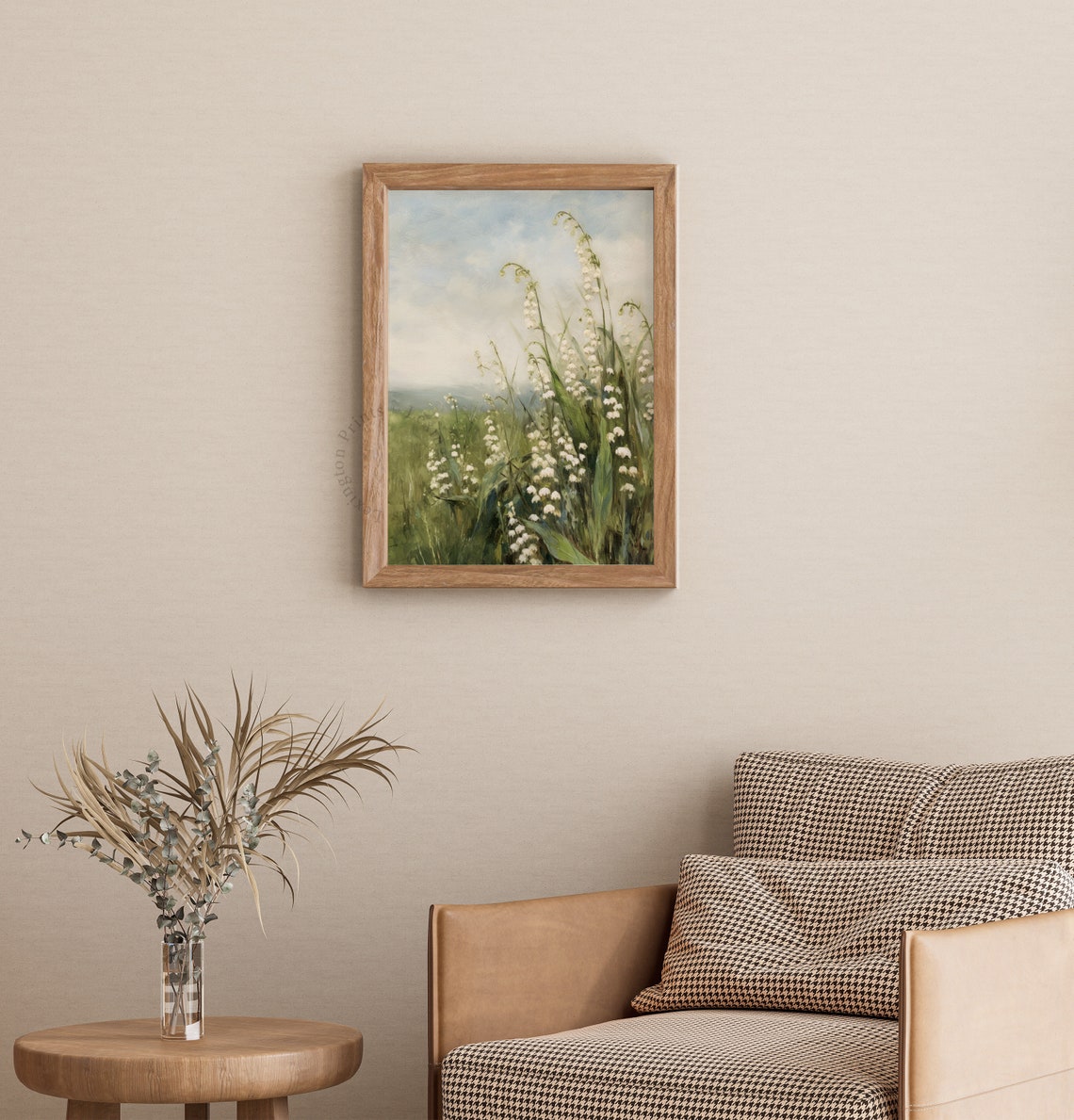 Lily of the Valley Meadow Spring Wildflower Oil Painting Poster - Image 3
