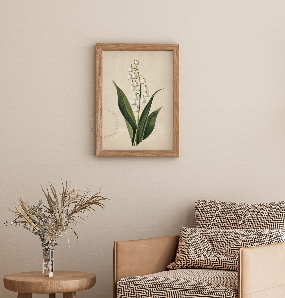 Lily Of The Valley Botanical White Flower Vintage Print Farmhouse - Image 3