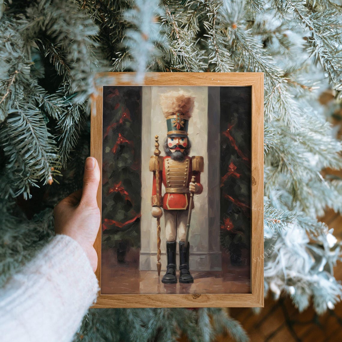 Classic Christmas Nutcracker Soldier in Red and Gold Uniform Poster - Image 8
