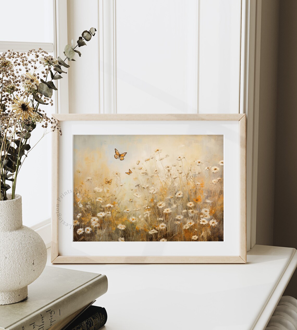 Wildflower Meadow Butterflies Warm Spring Vintage Floral Poster - Image 7