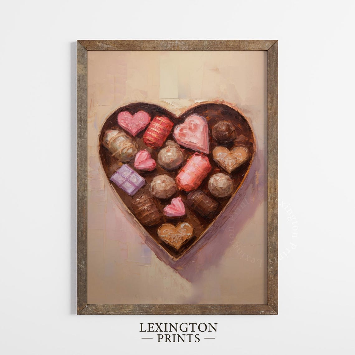 Heart Shaped Chocolate Box Assorted Candies Valentine Wall Art - Image 5