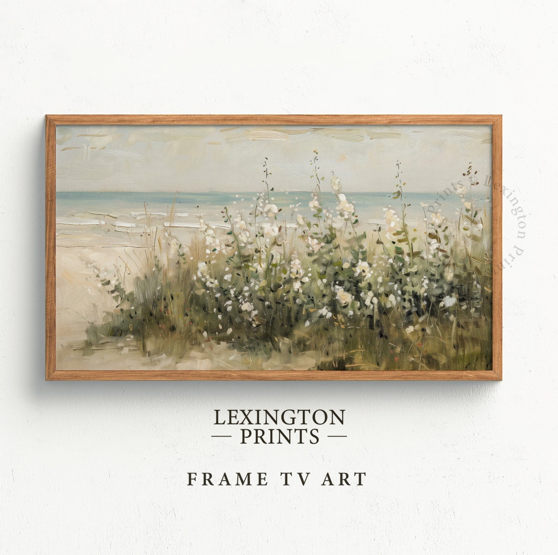 Beige Coastal Wildflower Tv Art Summer Tv Art Spring Tv Art Wildflower Art Vintage Beach Tv Art Floral Art Frame Tv Art Muted 702 - Image 4