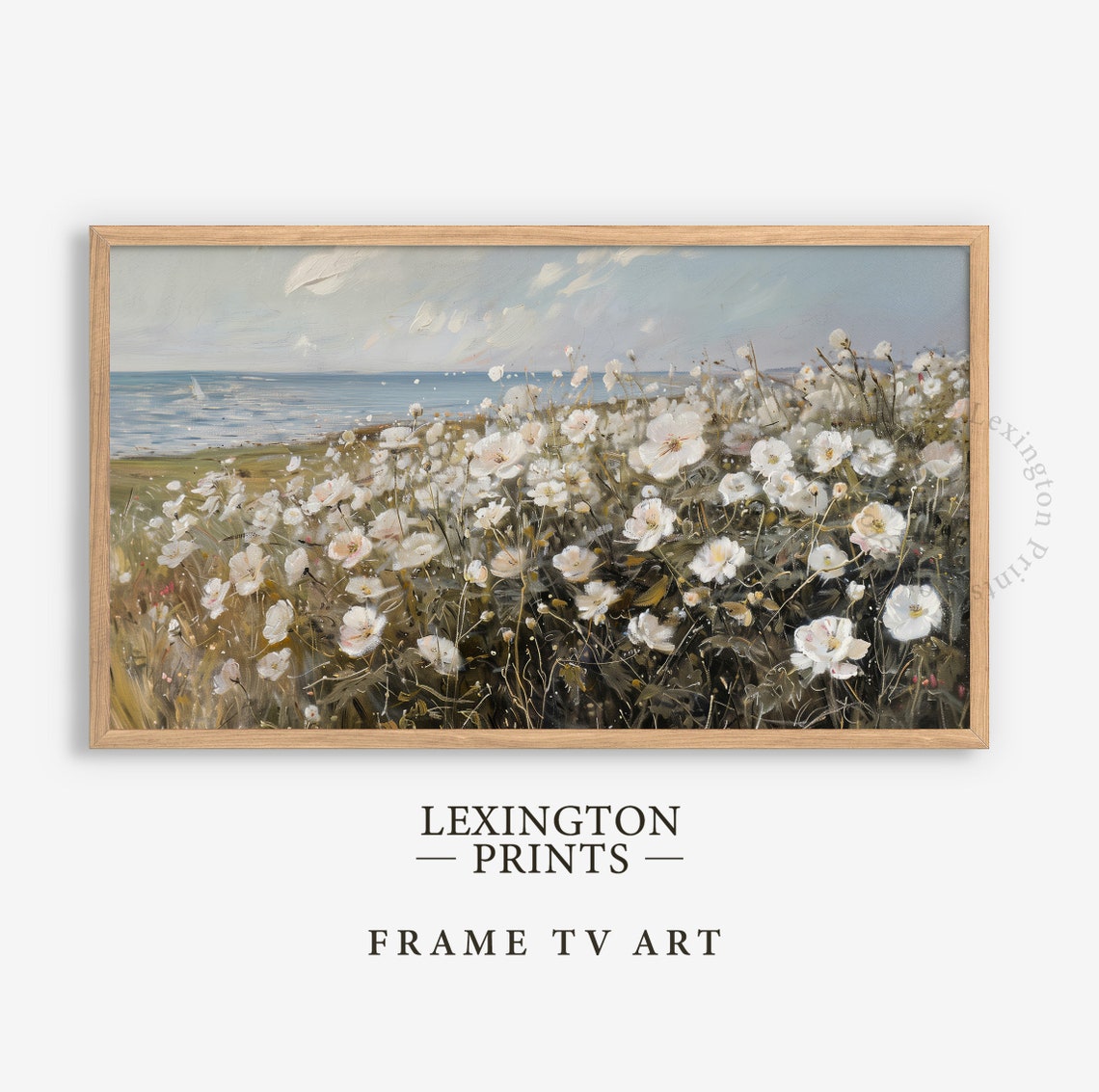Moody Wildflower Tv Art Coastal Tv Art Spring Tv Art Wildflower Art Frame Tv Art Landscape Tv Art Floral Art Summer Tv Art 712 - Image 4