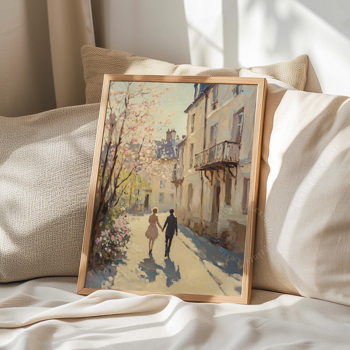 Couple Holding Hands Print, French Country Decor - Image 7