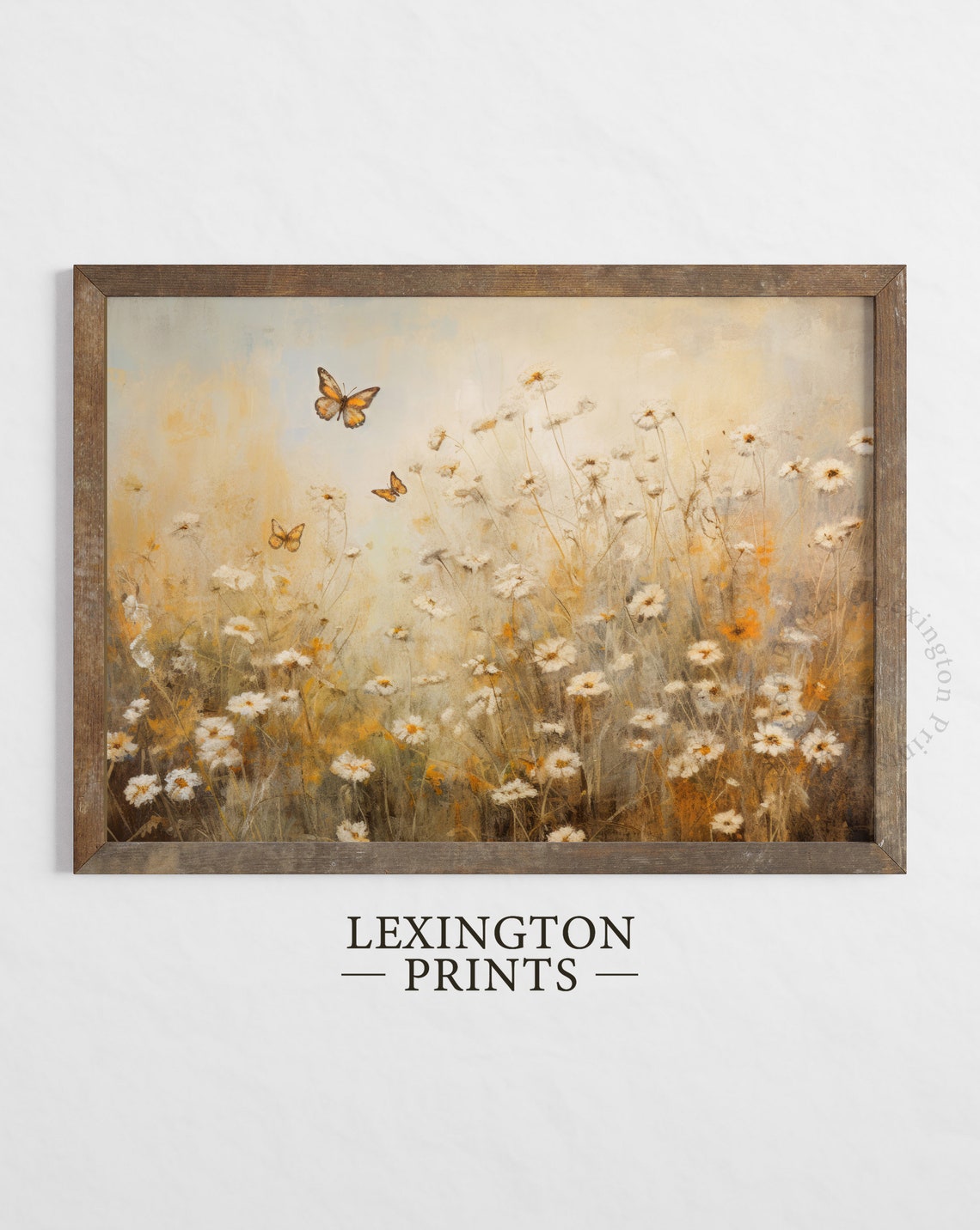 Wildflower Meadow Butterflies Warm Spring Vintage Floral Poster - Image 4