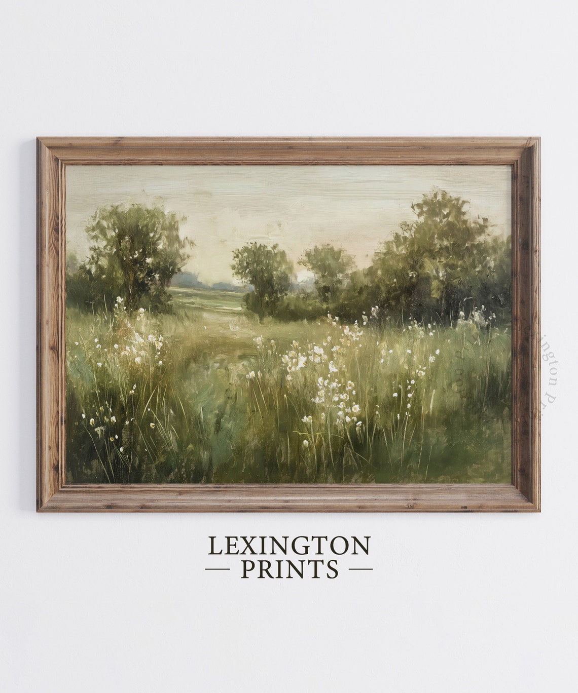 Summer Meadow Wildflowers Green Countryside Landscape Poster - Image 5