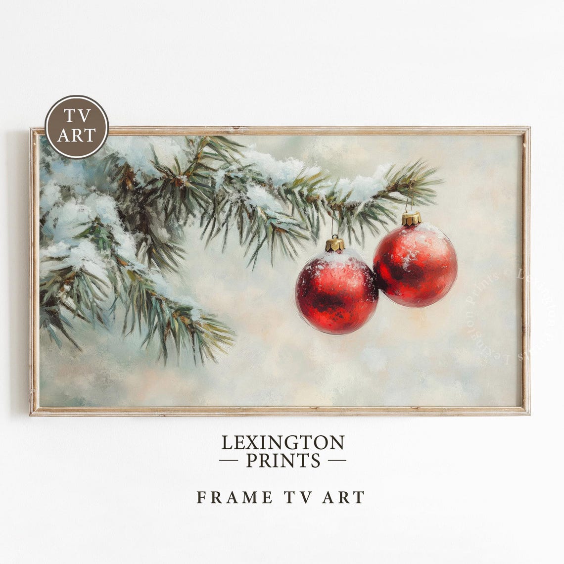 Vintage Christmas Ornaments Tv Art Christmas Frame Tv Art Winter Tv Art Farmhouse Christmas Tv Art Holiday Wall Art Rustic Home Decor 972