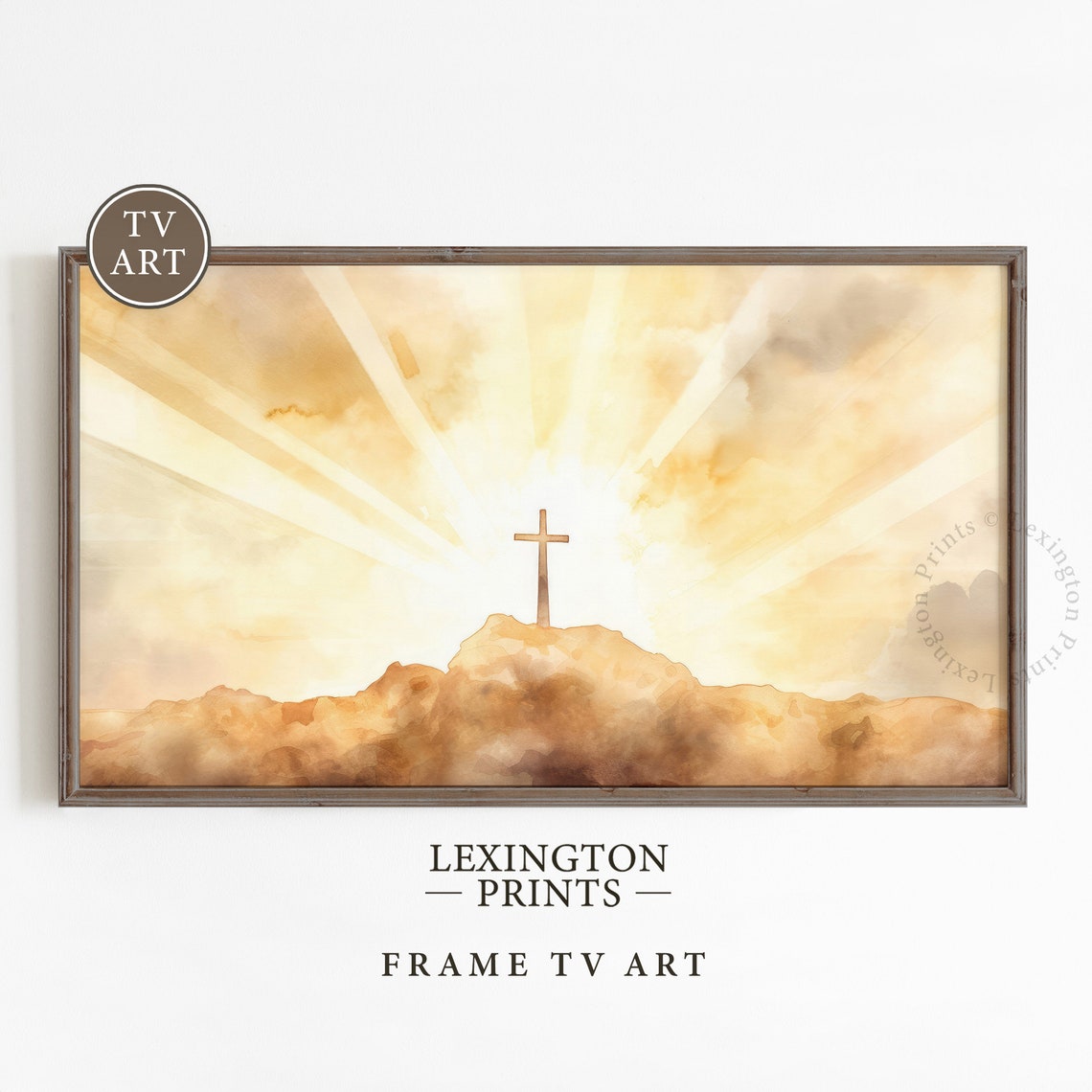 Christian Cross Tv Art Jesus Tv Art Easter Frame Tv Art Religious Tv Art Christian Decor Easter Tv Art Christian Tv Art Watercolor 642