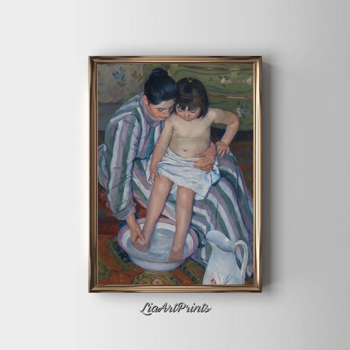 Mary Cassatt The Childs Bath Mother Tender Moment Impressionist Poster - Image 2