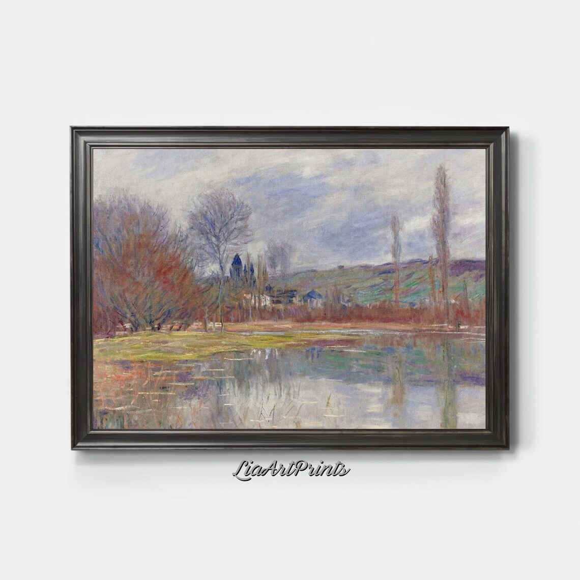 Tranquil River Scene, Serene Pastoral Landscape - Image 4