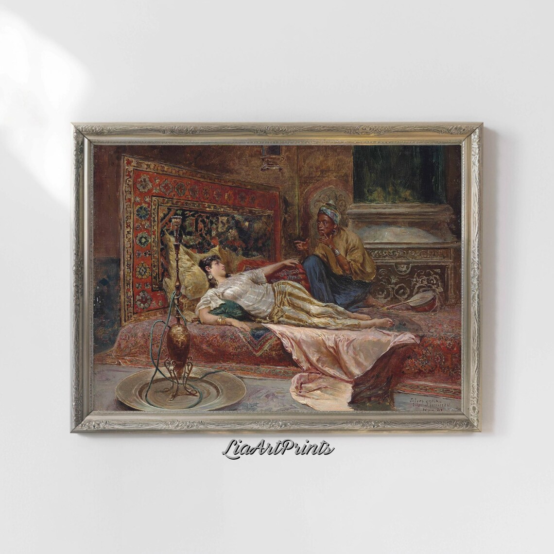 Exotic Oriental Scene, Romantic Ottoman Artwork - Image 5