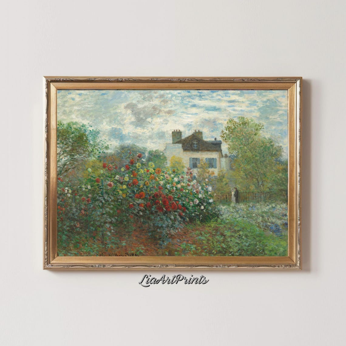 Monet Inspired Garden Art Print French Impressionist Wall Art Cottagecore Vintage Home Dcor - Image 2
