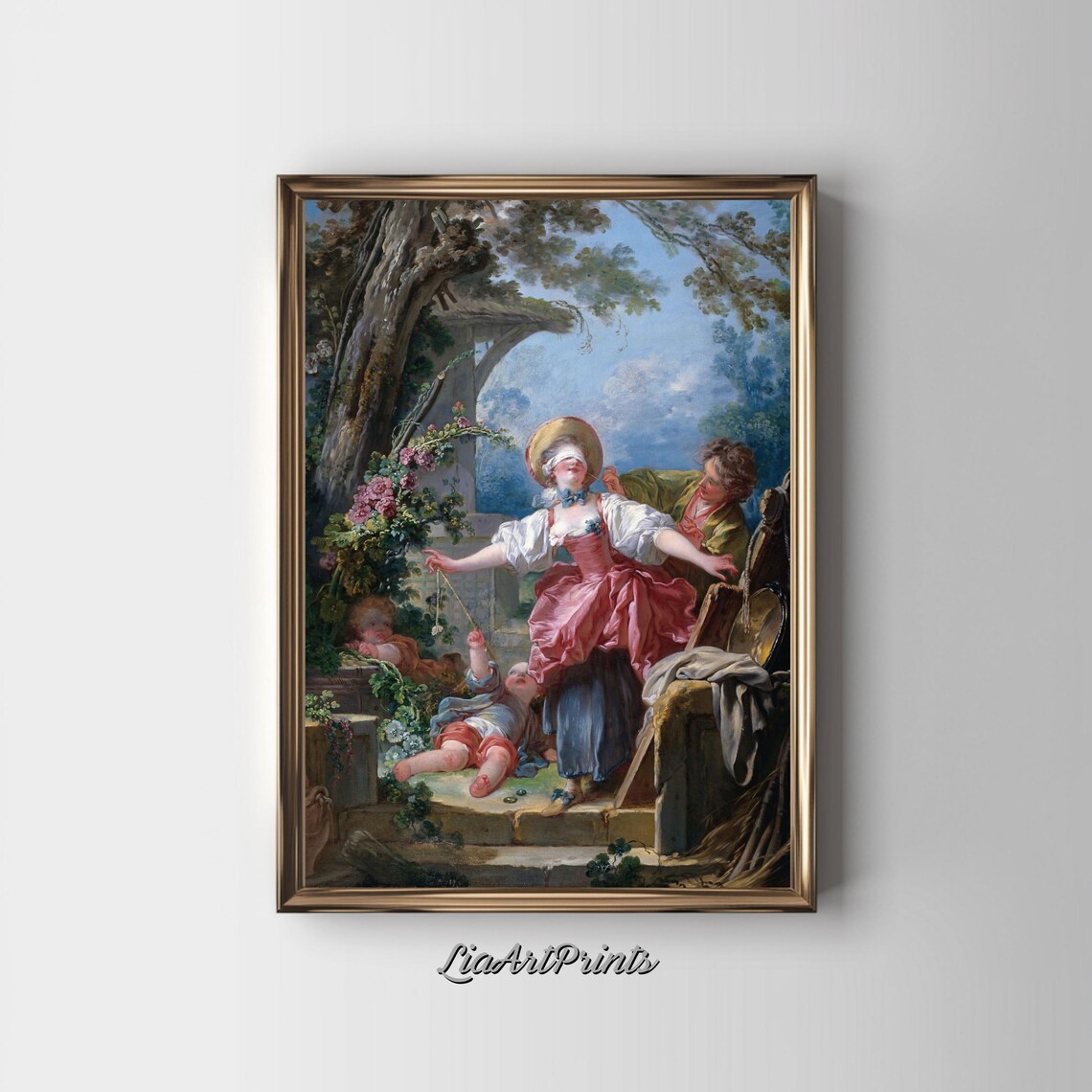 Jean Honore Fragonard Blind Mans Bluff Garden Game Rococo Art Poster - Image 3