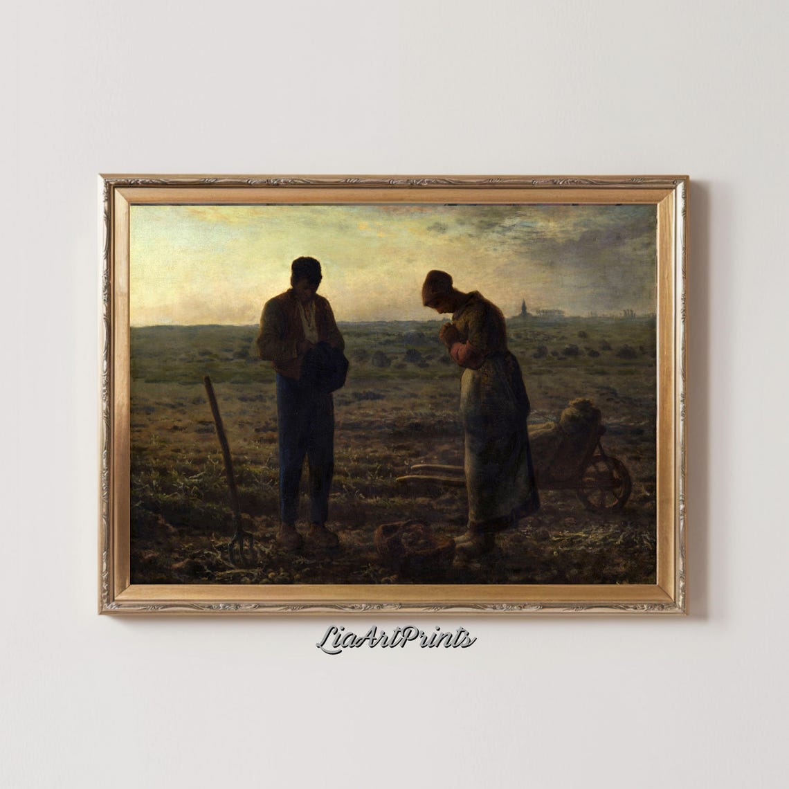 Jean Francois Millet The Angelus Praying Peasants Field Poster - Image 2