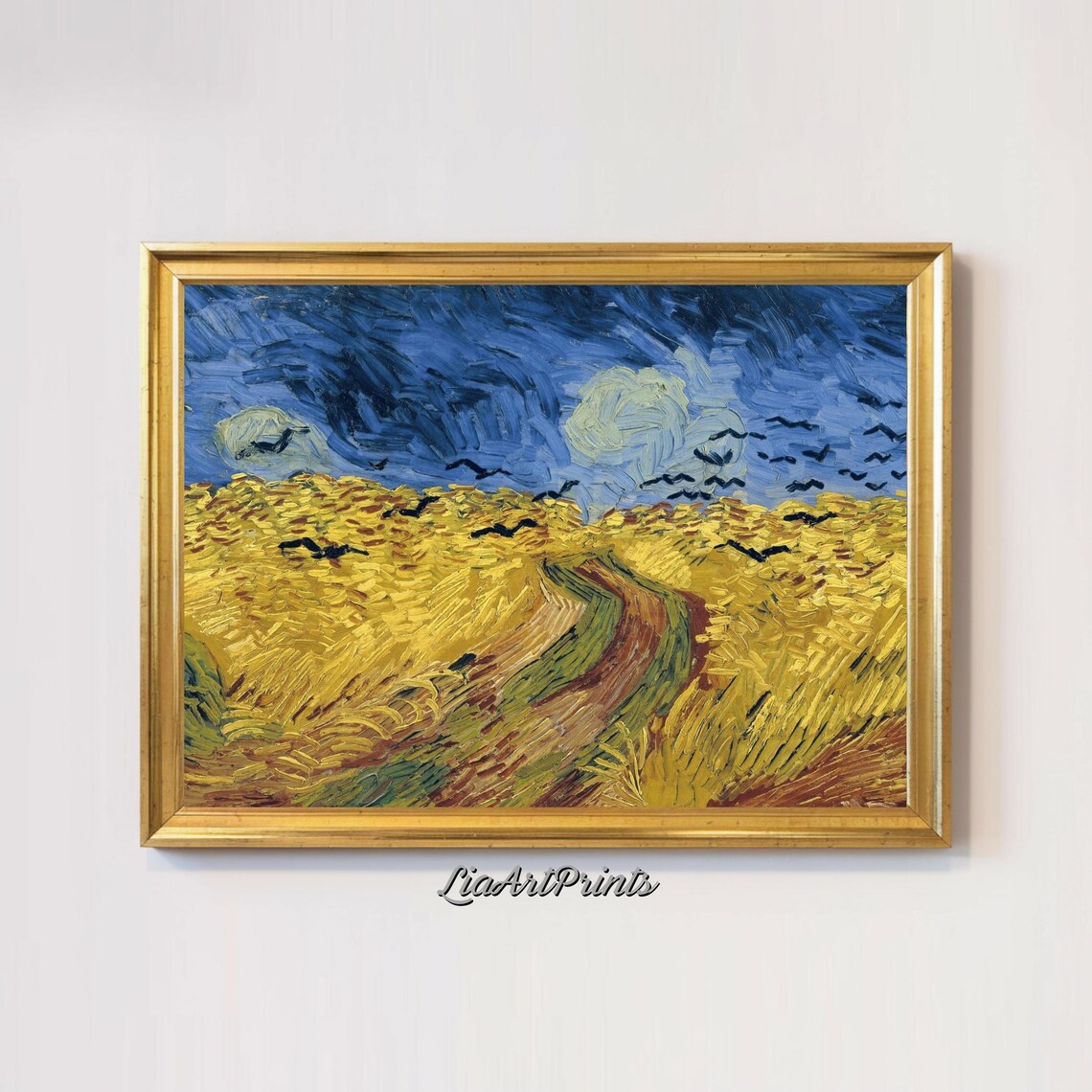 Vincent Van Gogh's Wheatfield With Crows, Art Print - Image 2