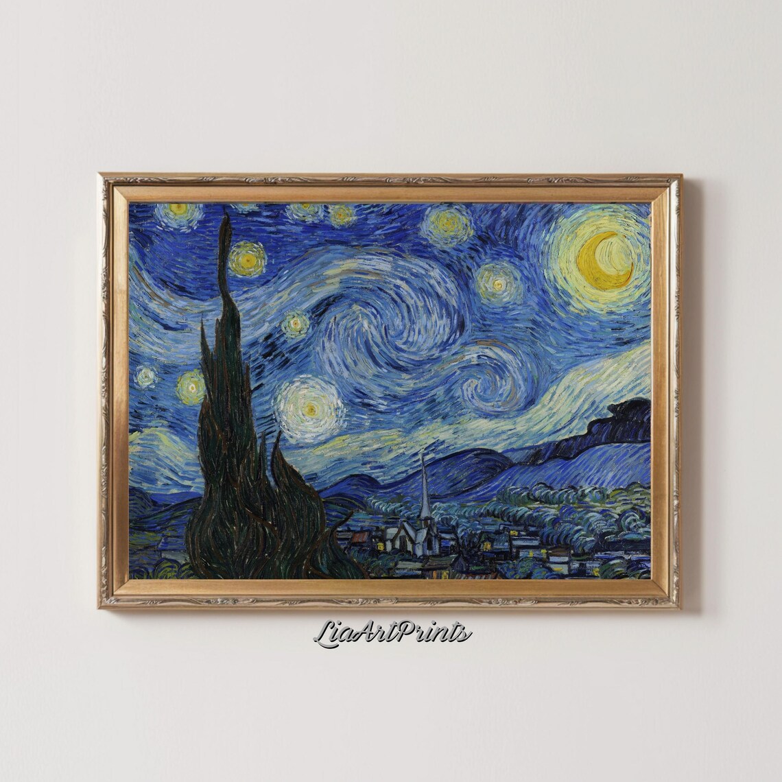 Starry Night Sky, Van Gogh Inspired Art Print - Image 2