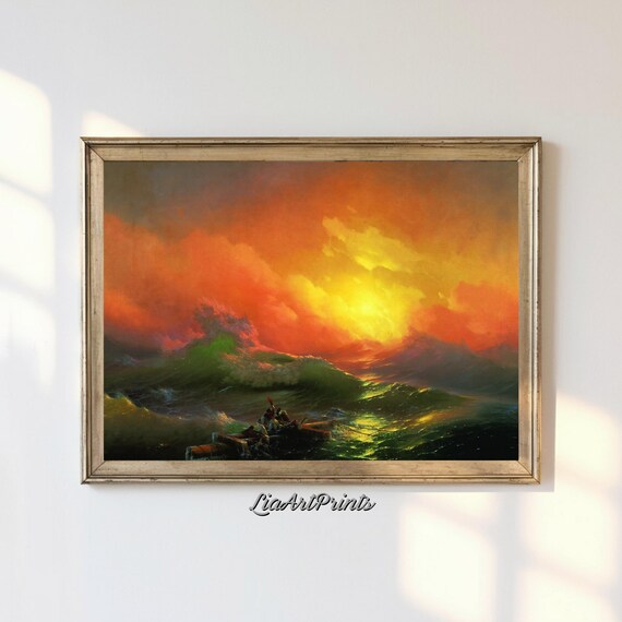 Ivan Aivazovsky The Ninth Wave Dramatic Stormy Sea Shipwreck Poster