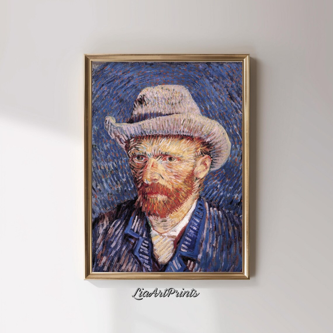 Van Gogh Inspired Self Portrait, Impressionist - Image 3