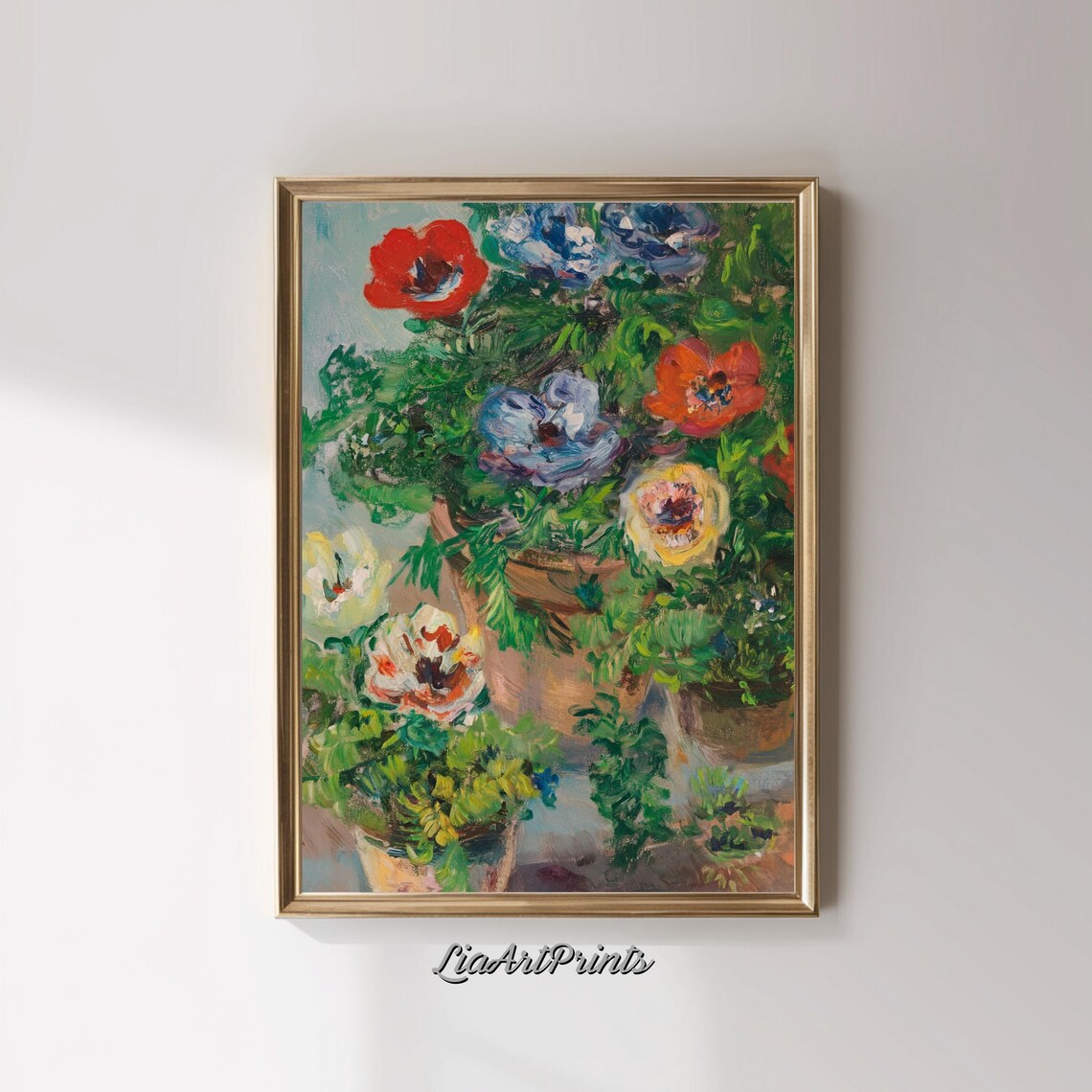 Impressionist Floral Bouquet Colorful Blossoms Still Life Art Poster - Image 3