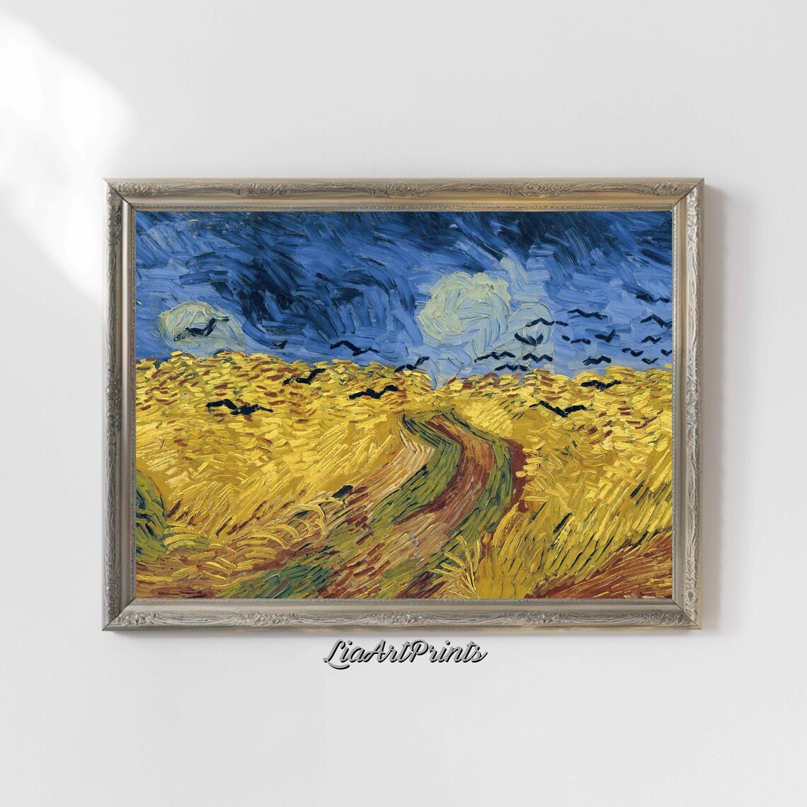 Vincent Van Gogh's Wheatfield With Crows, Art Print - Image 4